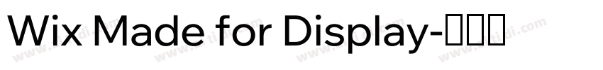 Wix Made for Display字体转换 Wix Made for Display字体转换